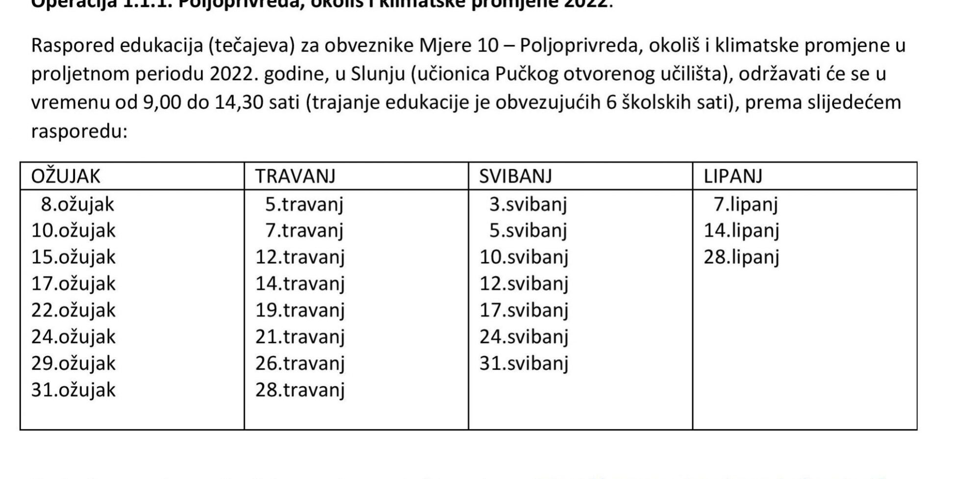 objava za web lokalnih
